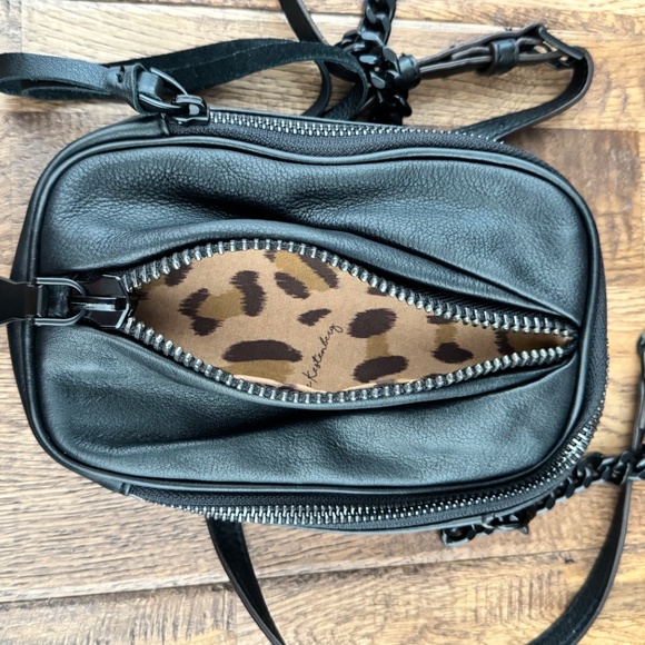 New Aimee Kestenberg Tamitha Crossbody Bag Biker Chain Phone Gunmetal - Picture 8 of 11